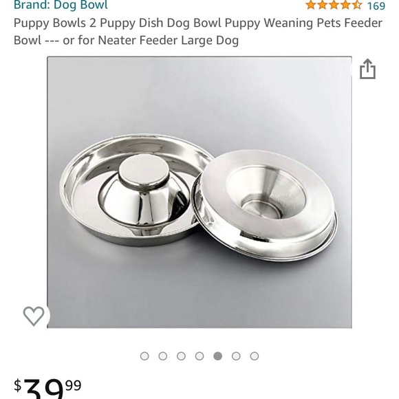 Other - 🆕🦮Puppy feeder bowl, set of 2